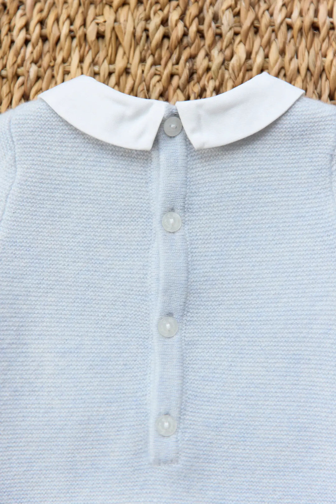 Blue Almonds Ltd Baby Boys Knit Cloud Blue Playsuit Tartine et Chocolat