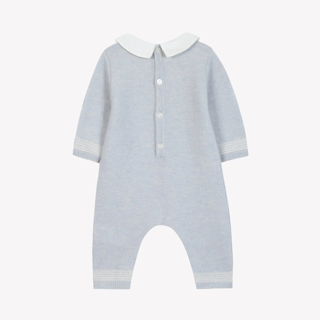 Blue Almonds Ltd Baby Boys Knit Cloud Blue Playsuit Tartine et Chocolat