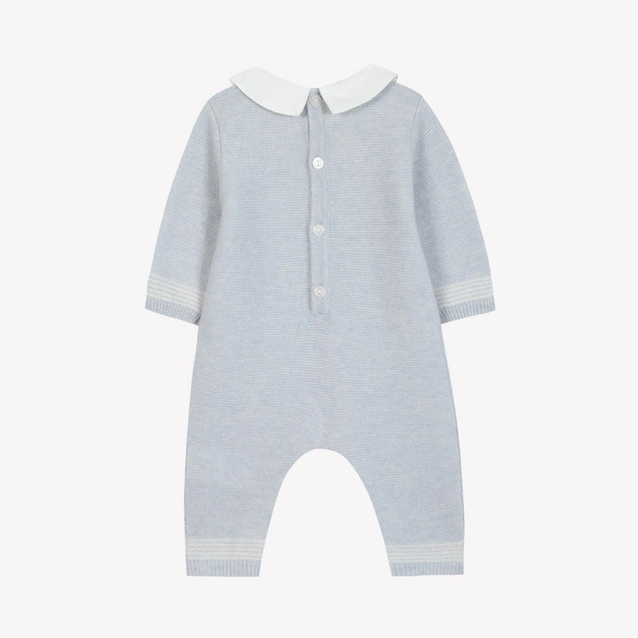Blue Almonds Ltd Baby Boys Knit Cloud Blue Playsuit Tartine et Chocolat