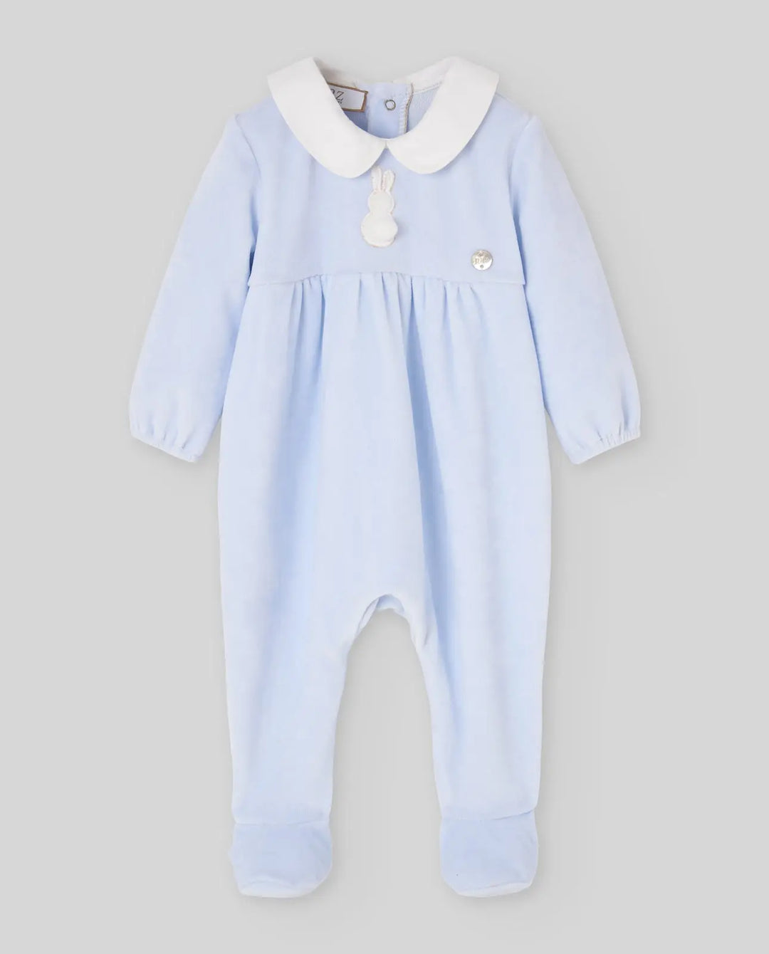 Baby Boys Knitted Hat & Romper Set Ternura in Chalk Blue