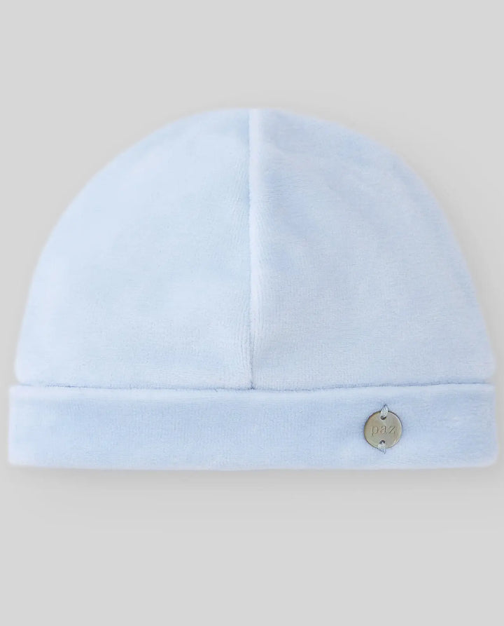 Baby Boys Knitted Hat & Romper Set Ternura in Chalk Blue