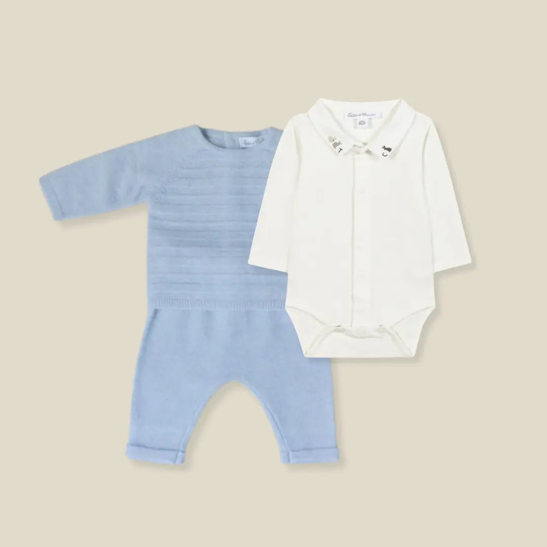 Blue Almonds Ltd Baby Boys Knitted Jumper & Leggings Set Tartine et Chocolat