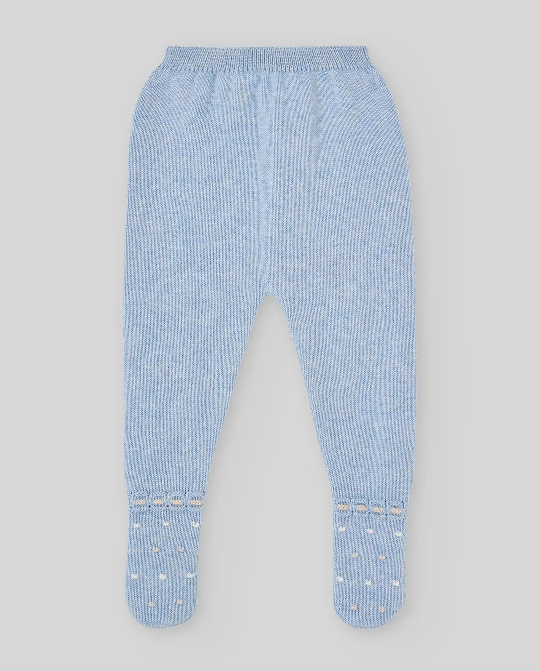 Blue Almonds Ltd Baby Boys Knitted Jumper & Leggings Set Val in Chalk Blue & Light Brown Paz Rodriguez