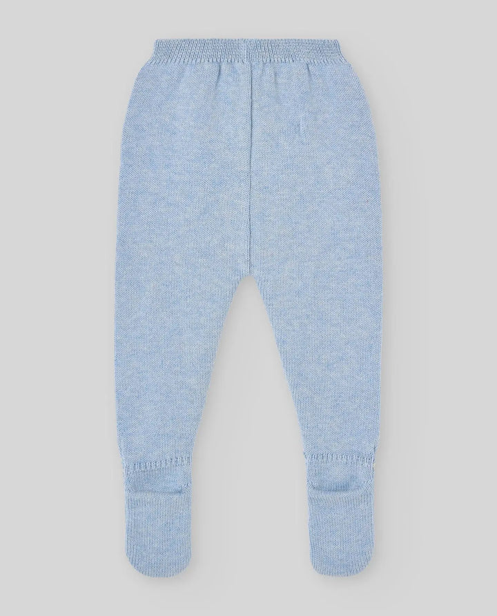 Blue Almonds Ltd Baby Boys Knitted Jumper & Leggings Set Val in Chalk Blue & Light Brown Paz Rodriguez