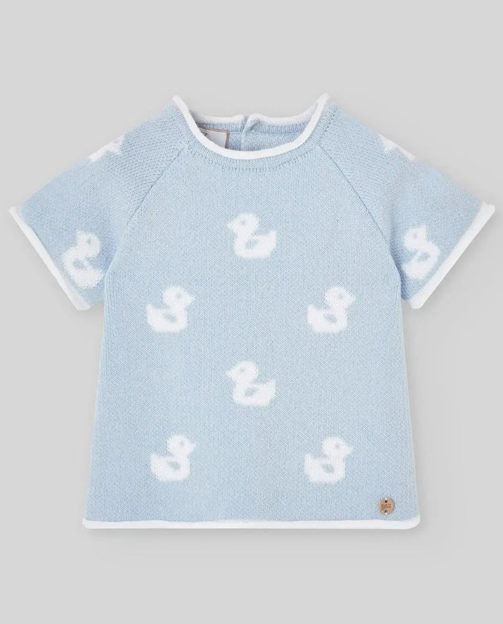Blue Almonds Ltd KNIT NEWBORN BLOOMERS CUA CUA - Sky Blue Paz Rodriguez