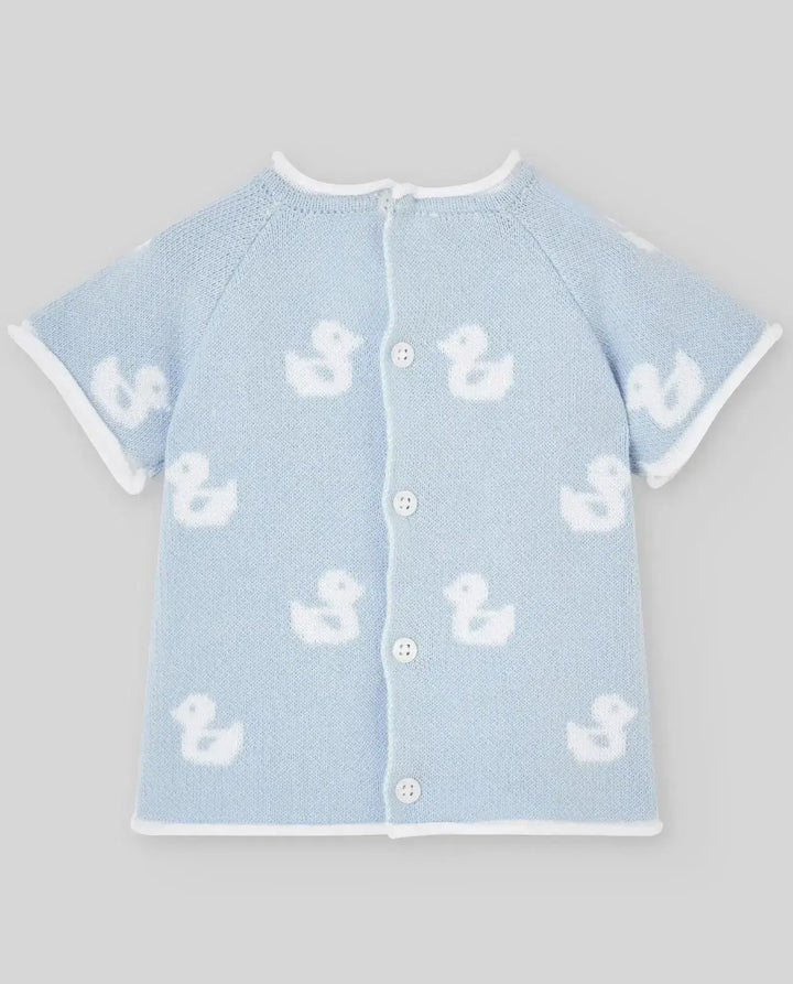 Blue Almonds Ltd KNIT NEWBORN BLOOMERS CUA CUA - Sky Blue Paz Rodriguez