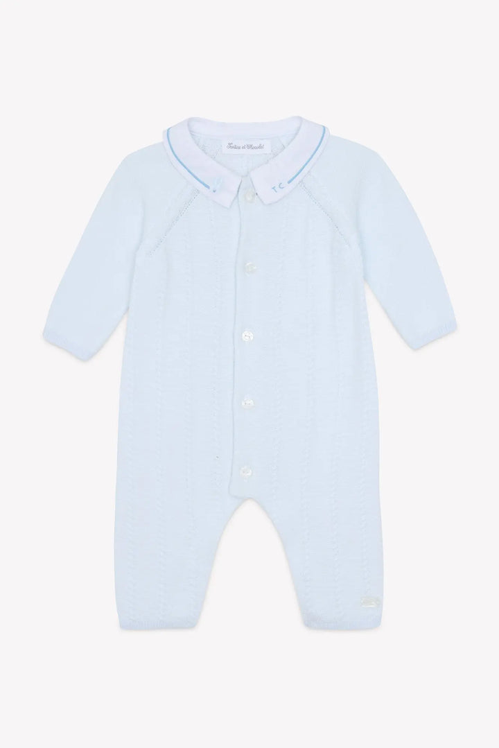 Blue Almonds Ltd Baby Boys Long Romper - Sky Blue Tartine et Chocolat