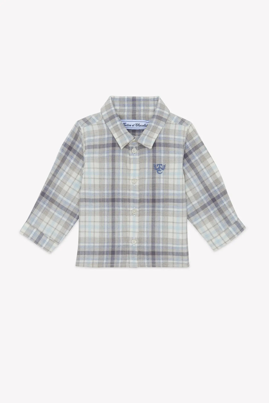 Blue Almonds Ltd Baby Boys Mocha Shirt & Sable Trousers Set Tartine et Chocolat