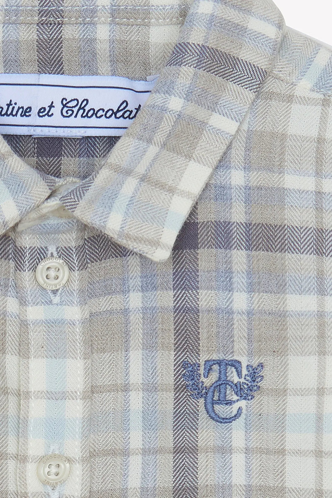 Blue Almonds Ltd Baby Boys Mocha Shirt & Sable Trousers Set Tartine et Chocolat