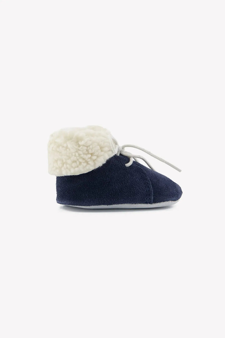 Blue Almonds Ltd Baby Boys Navy Faux Fur Booties Tartine et Chocolat