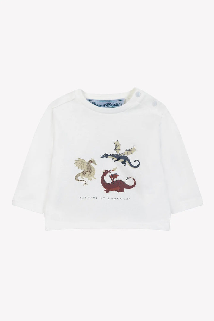 Blue Almonds Ltd Baby Boys Navy Zip-Up Jacket, Burgundy T-Shirt & Sable Trousers Set Tartine et Chocolat