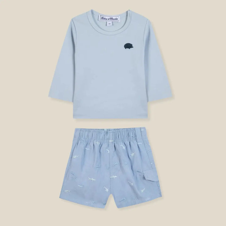 Blue Almonds Ltd Baby Boys Ocean Blue Swimsuit Set Tartine et Chocolat