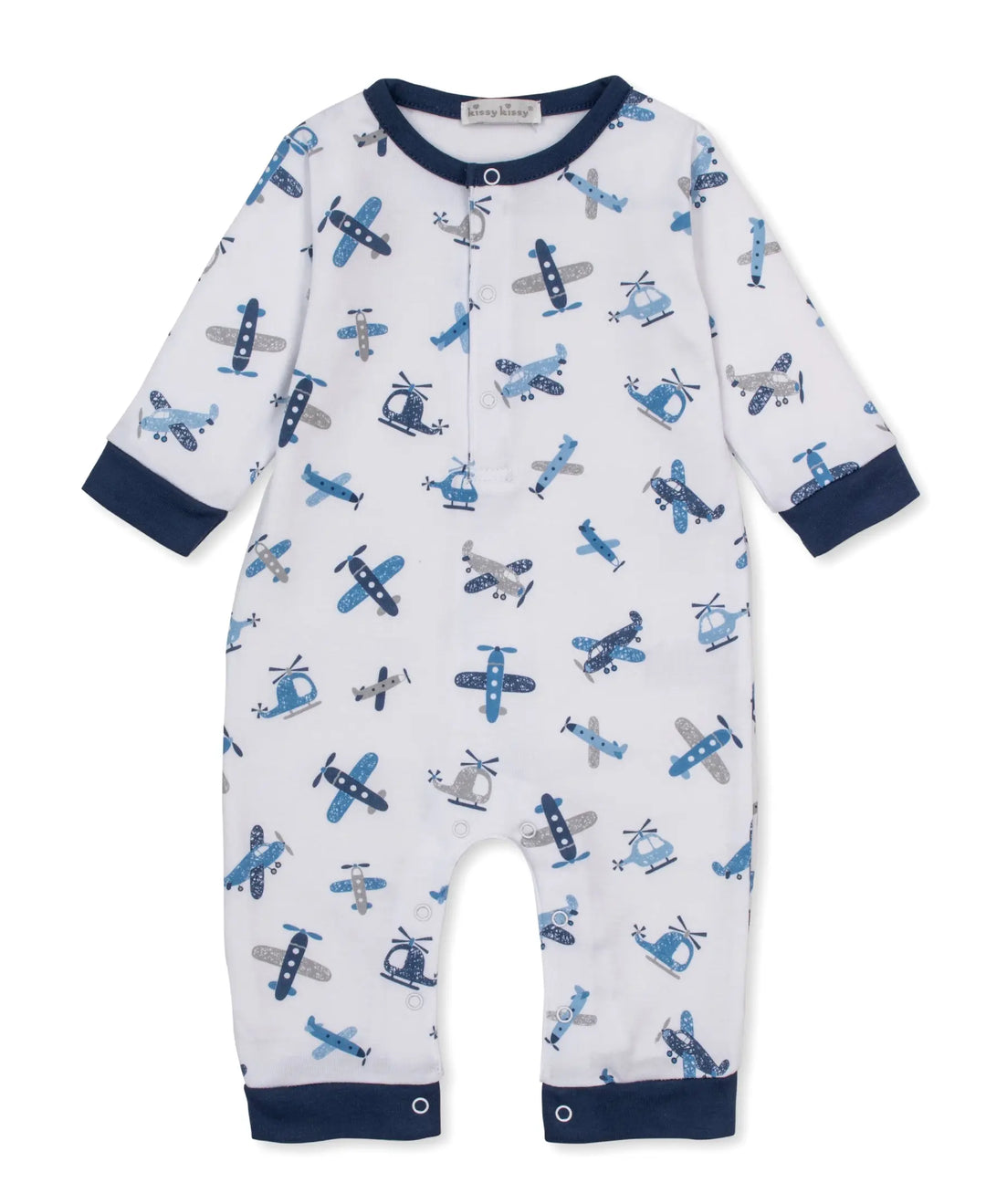 Blue Almonds Ltd Baby Boys Playsuit - Awesome Aircrafts Kissy Kissy