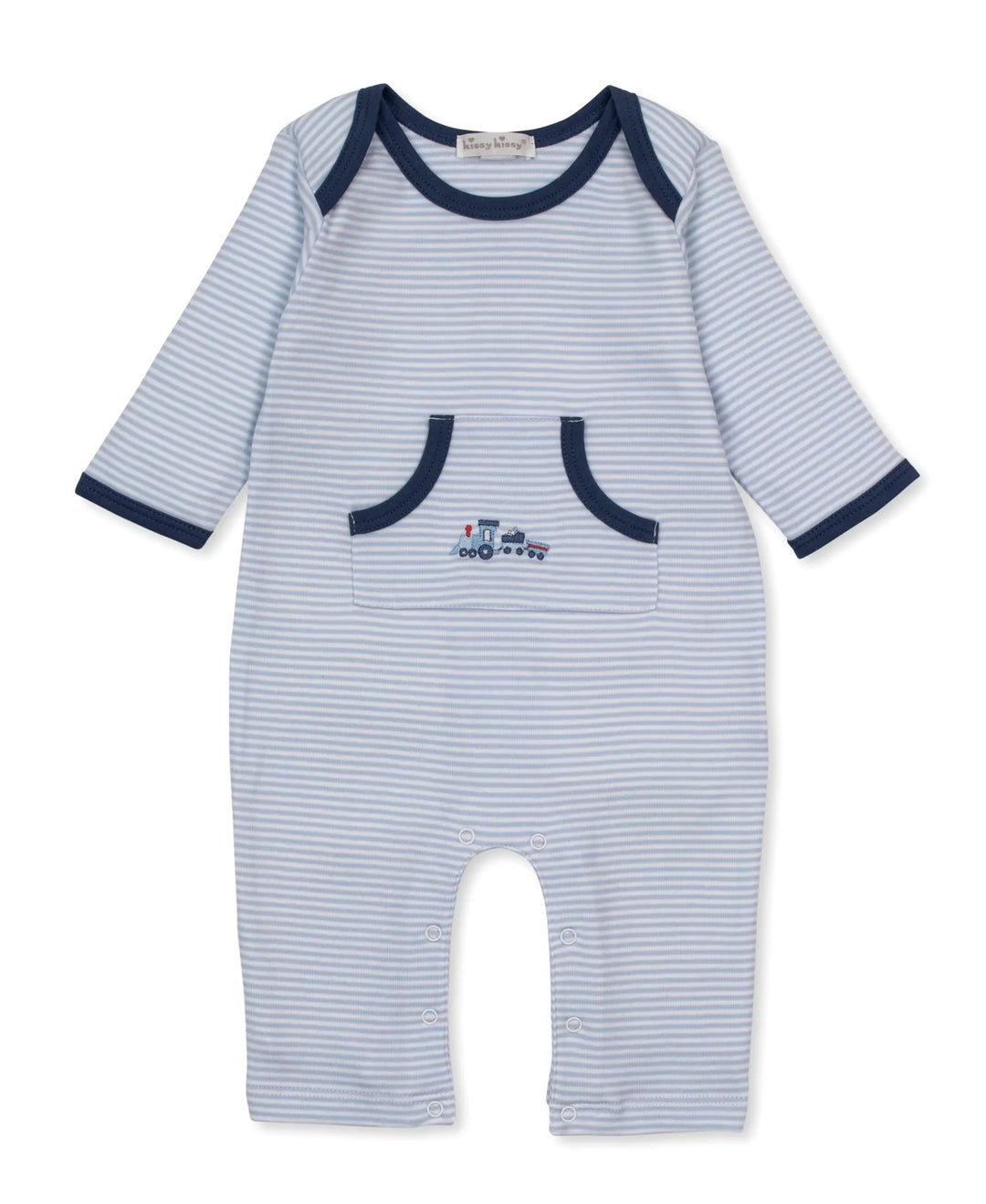 Blue Almonds Ltd Baby Boys Playsuit - Toot Toot Kissy Kissy
