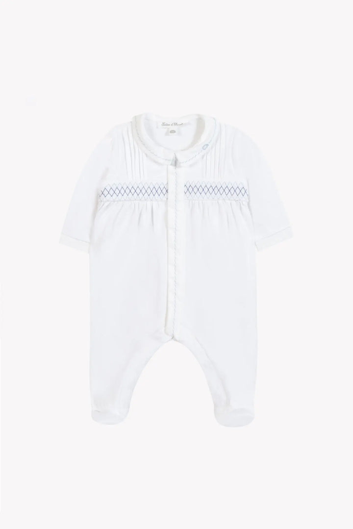Blue Almonds Ltd Baby Boys Pyjamas - White Tartine et Chocolat