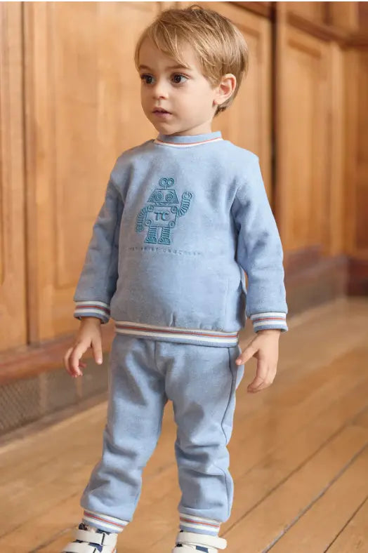 Blue Almonds Ltd Baby Boys Robot Tracksuit Set Tartine et Chocolat
