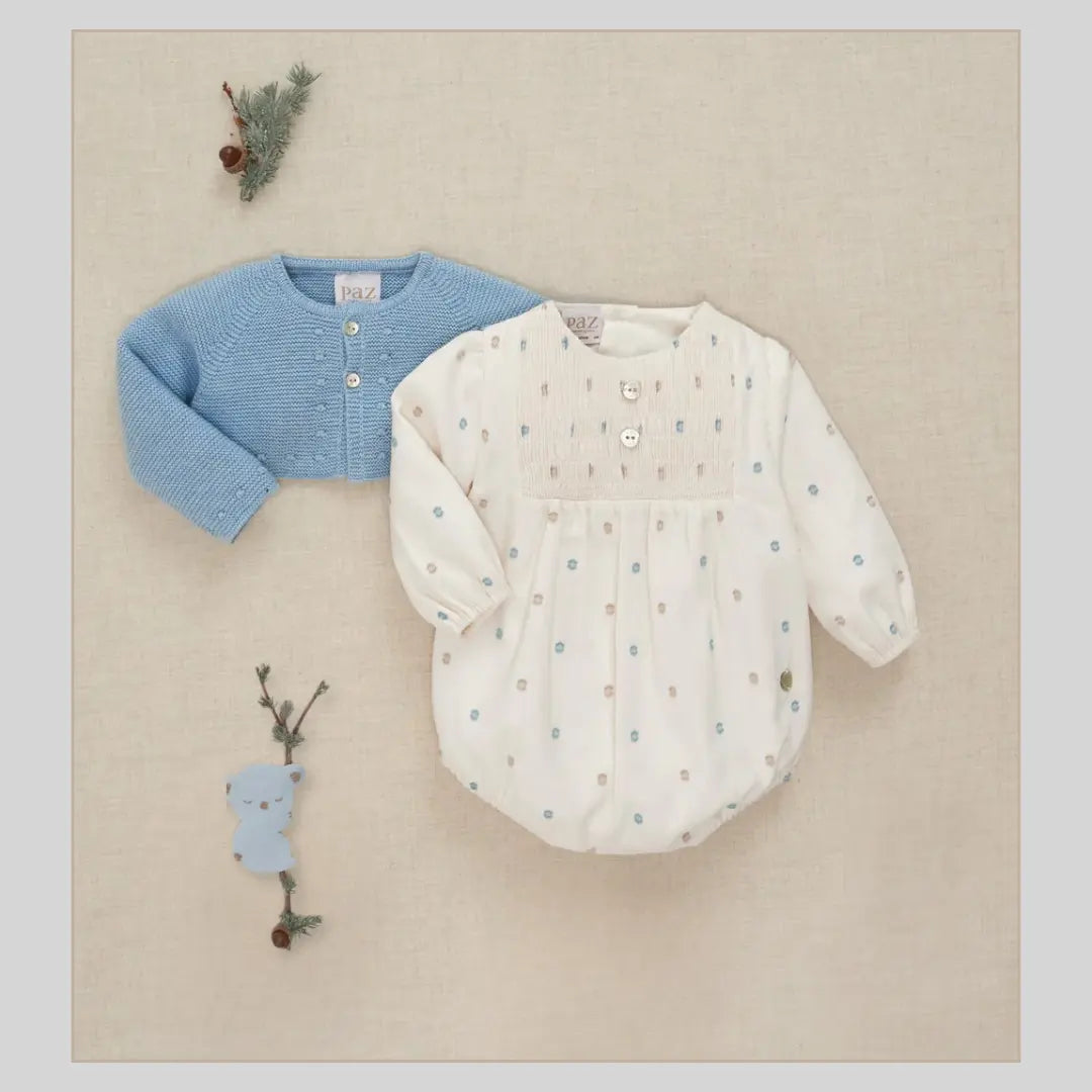 Blue Almonds Ltd Baby Boys Romper Set in Dutch Blue Paz Rodriguez
