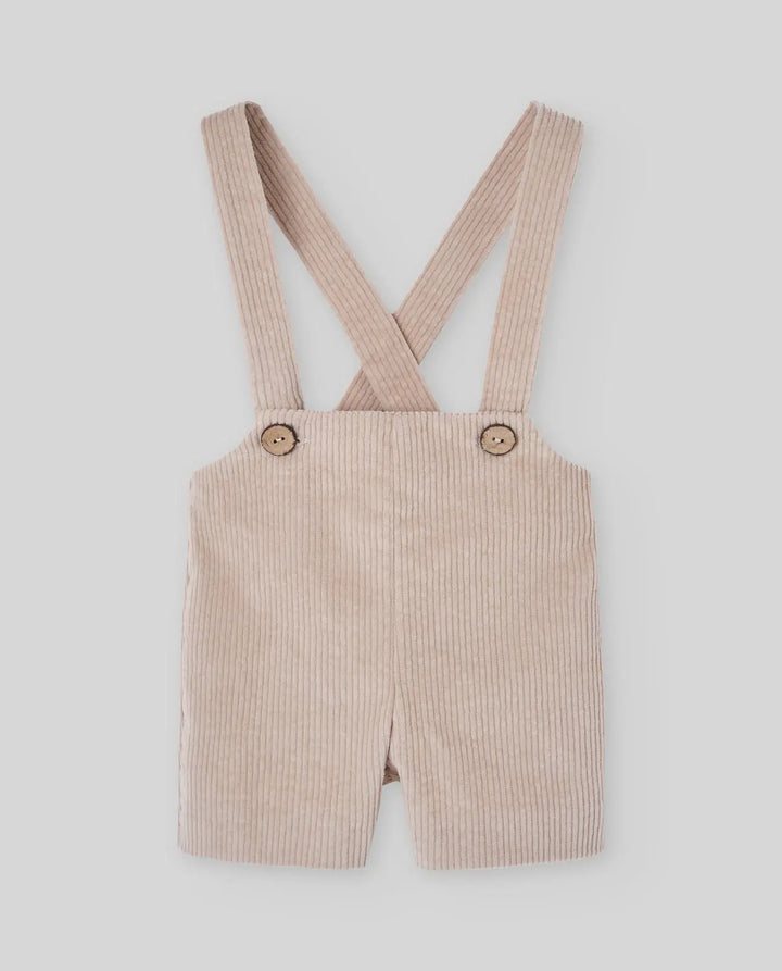 Baby Boys Shirt, Shorts & Knitted Pullover Set Ledicia in Green Field & Natural