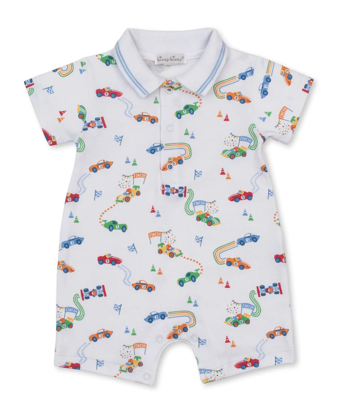 Blue Almonds Ltd Baby Boys Short Playsuit - Gran Prix Raceway Kissy Kissy