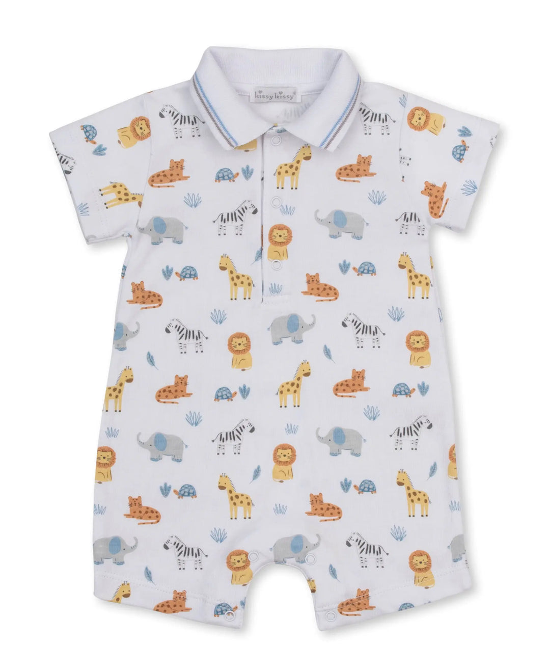Blue Almonds Ltd Baby Boys Short Playsuit - Jungle Hang Out Kissy Kissy