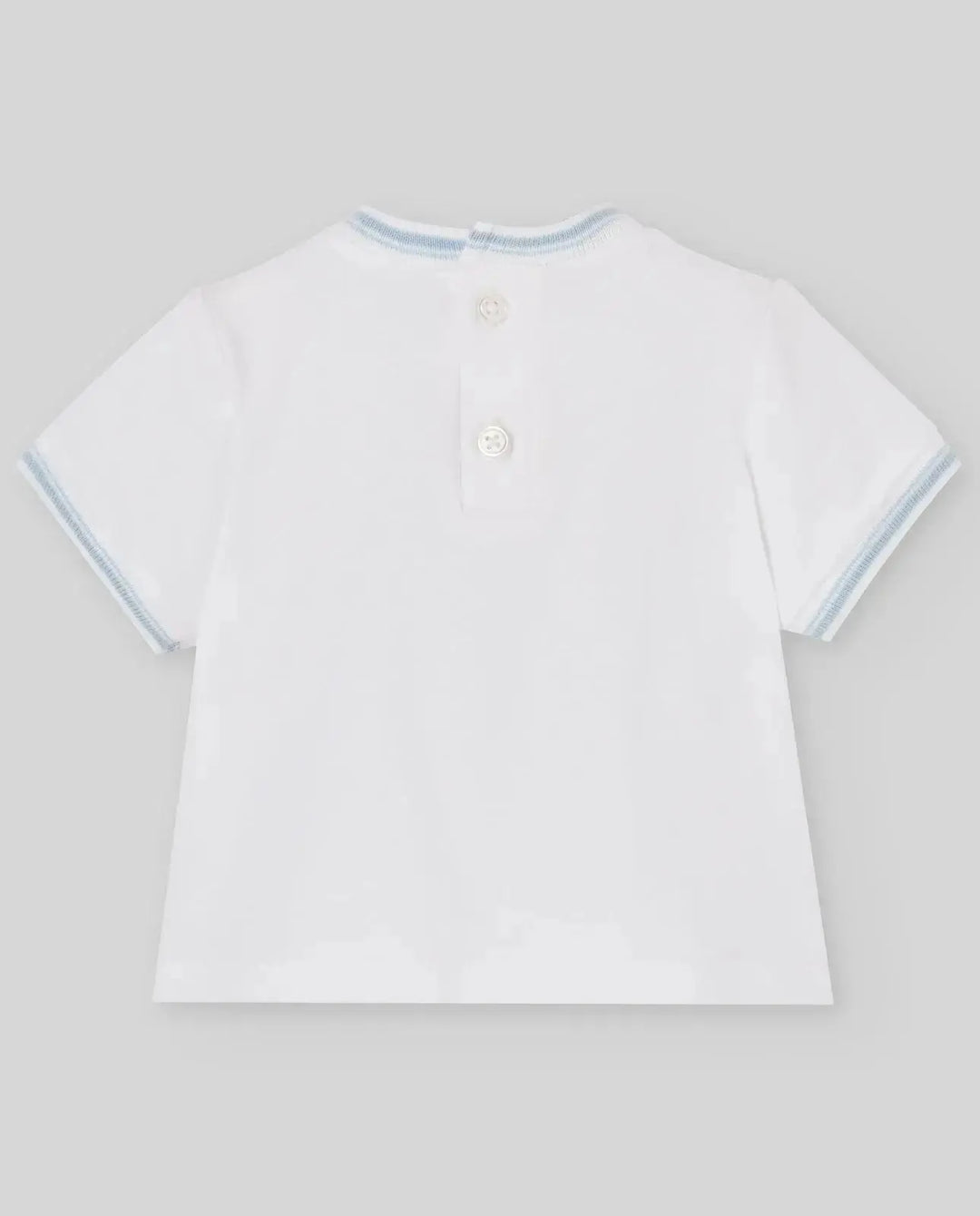 Blue Almonds Ltd KNIT INFANT BOY T-SHIRT CUA CUA - White Paz Rodriguez