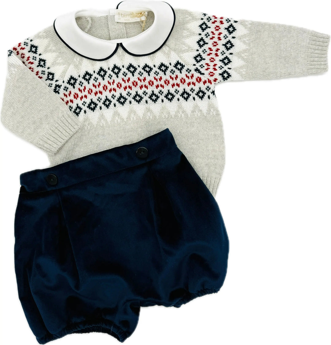 Blue Almonds Ltd Baby Boys Shorts Set in Timeless Navy Bimbalo