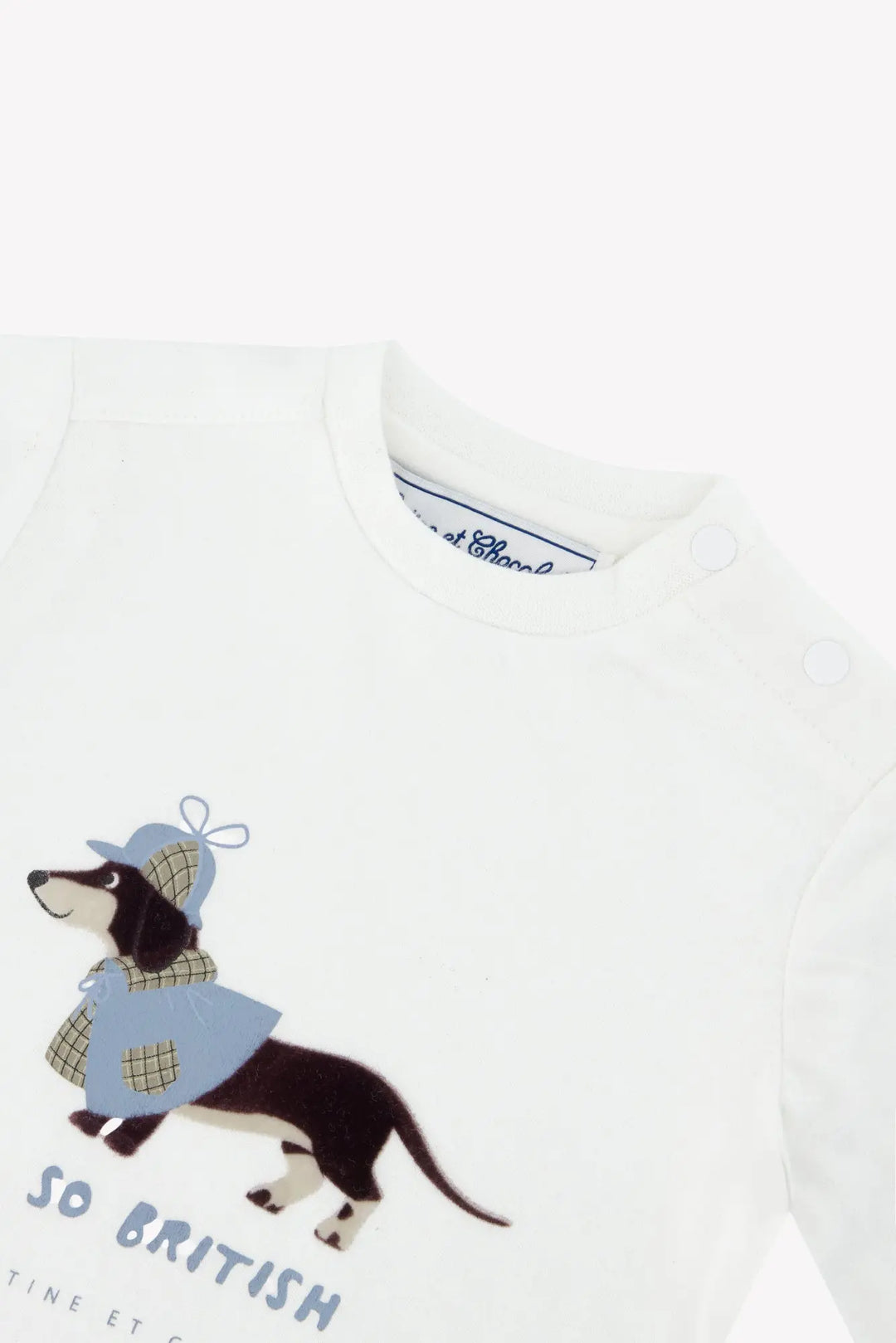 Blue Almonds Ltd Baby Boys Sky Blue Cardigan, Ivory T-Shirt & Mocha Trousers Set Tartine et Chocolat