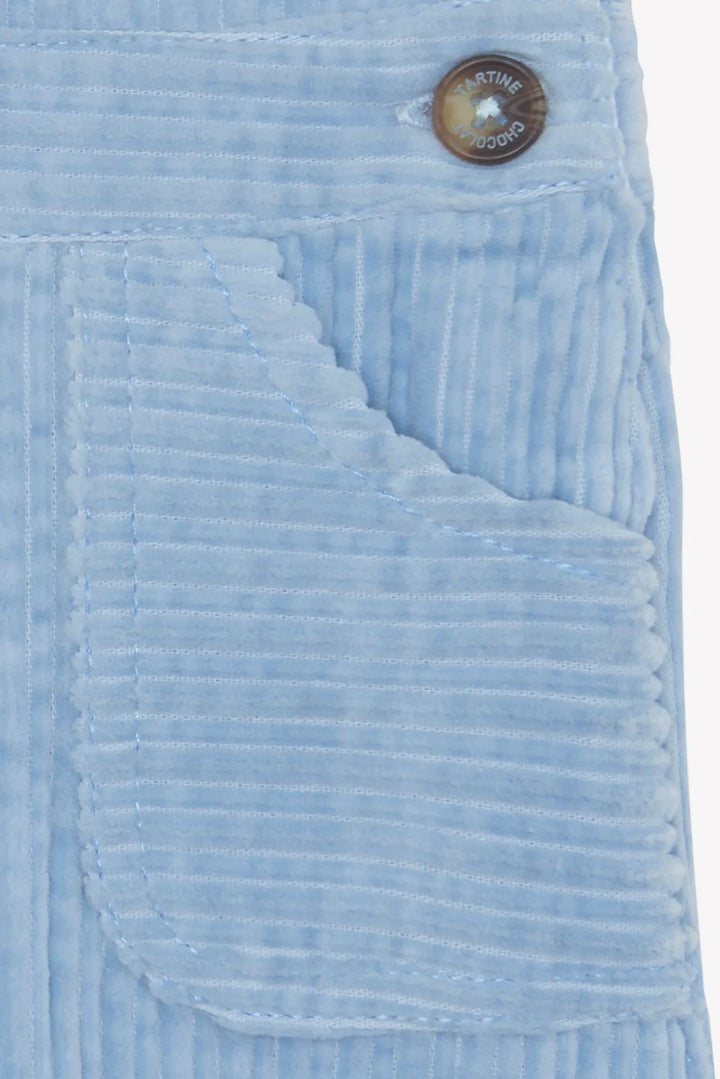 Blue Almonds Ltd Baby Boys Sky Blue Dungarees & Bodysuit Set Tartine et Chocolat