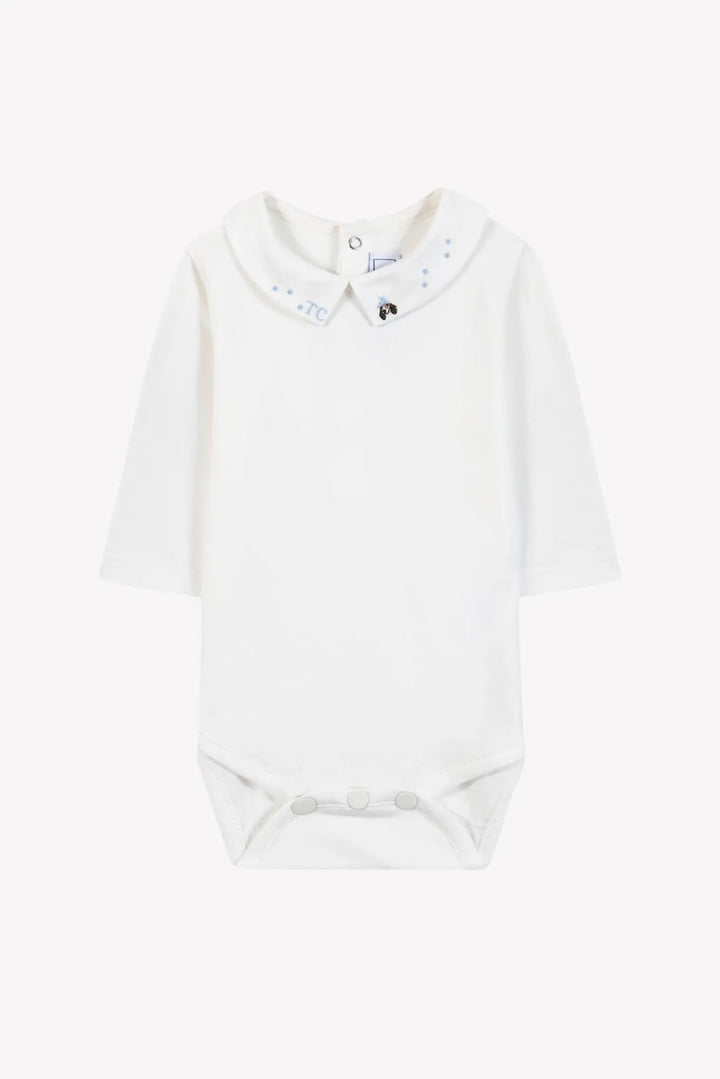 Blue Almonds Ltd Baby Boys Sky Blue Dungarees & Bodysuit Set Tartine et Chocolat