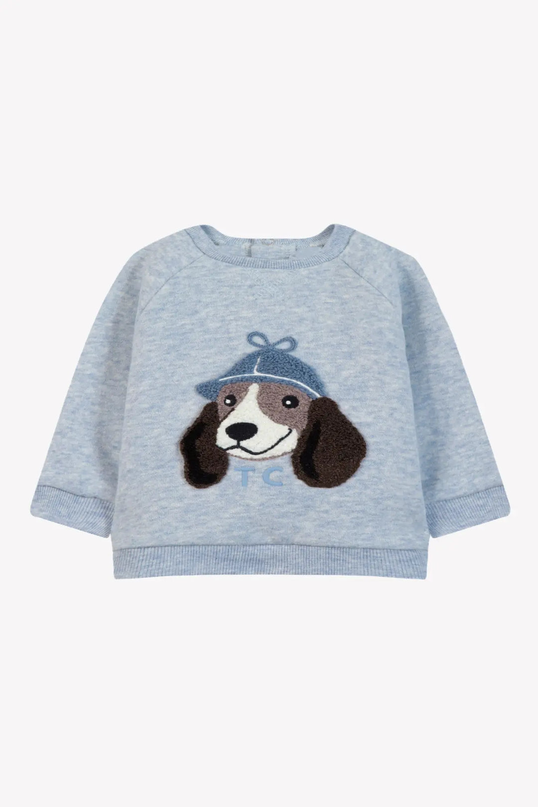 Blue Almonds Ltd Baby Boys Sky Blue Marl Sweatshirt & Mocha Trousers Set Tartine et Chocolat