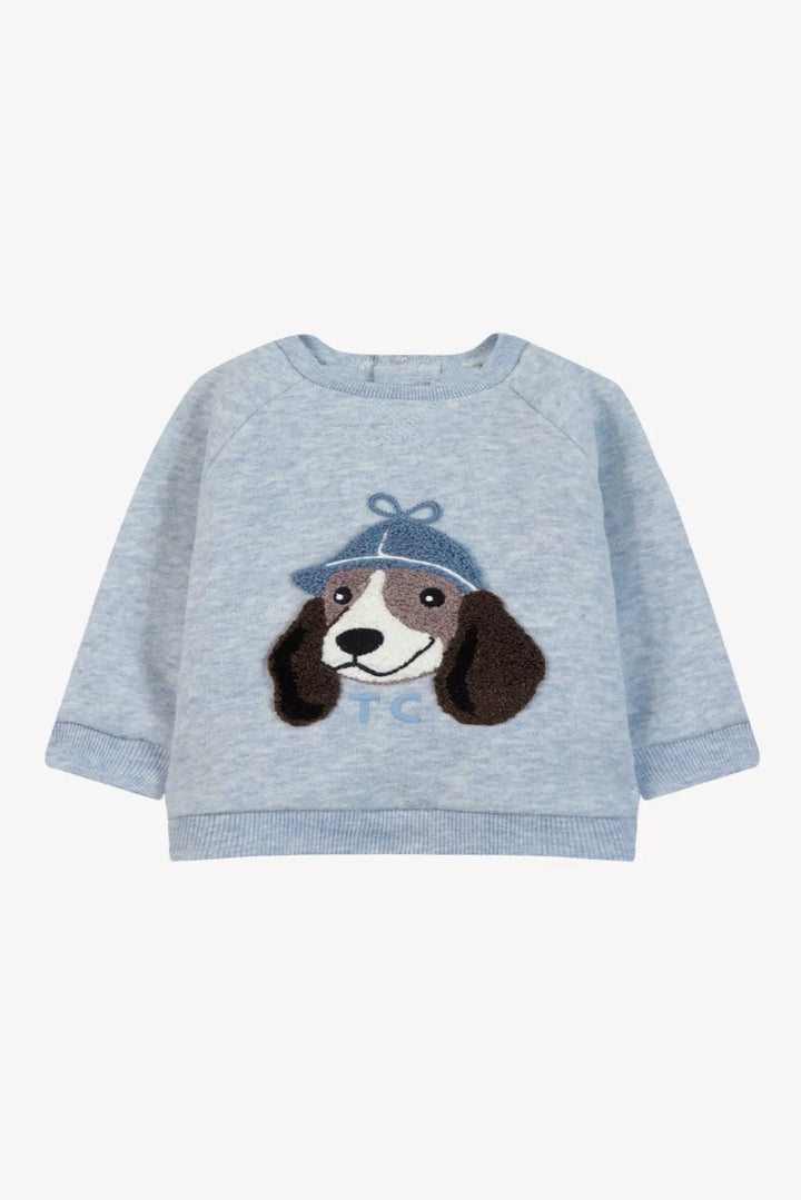 Blue Almonds Ltd Baby Boys Sky Blue Marl Sweatshirt & Mocha Trousers Set Tartine et Chocolat