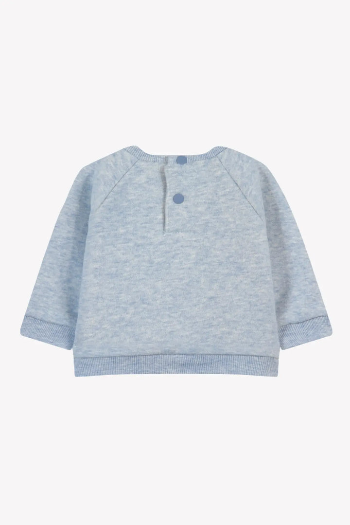 Blue Almonds Ltd Baby Boys Sky Blue Marl Sweatshirt & Mocha Trousers Set Tartine et Chocolat