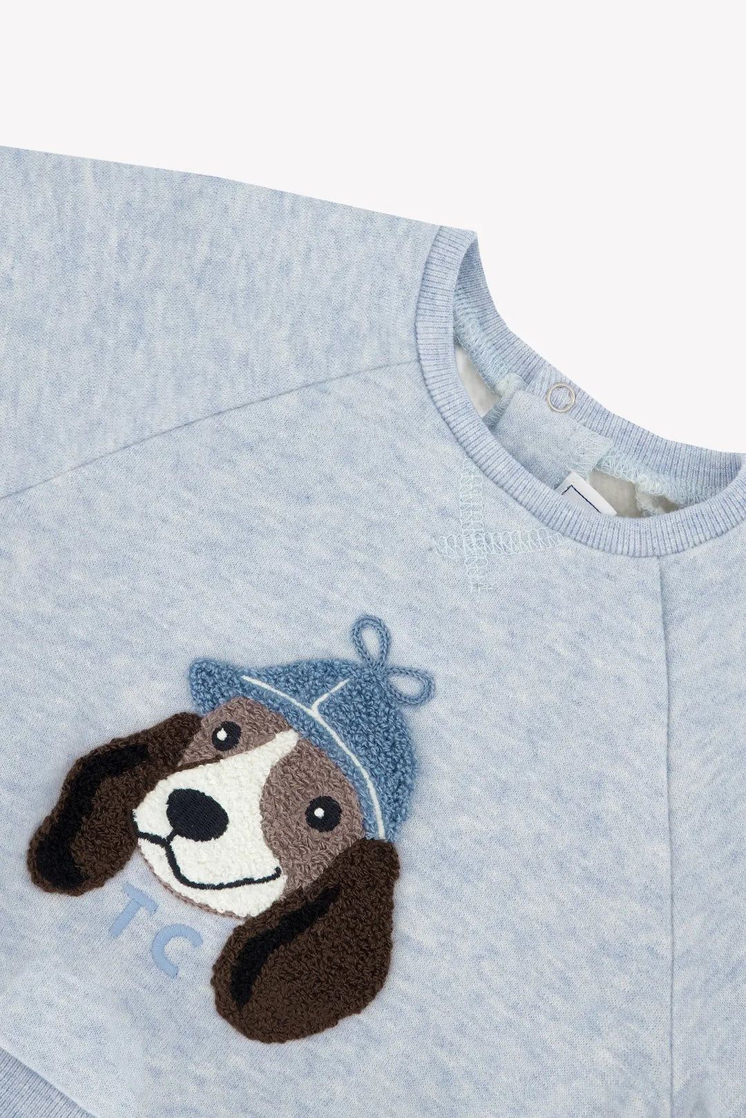 Blue Almonds Ltd Baby Boys Sky Blue Marl Sweatshirt & Mocha Trousers Set Tartine et Chocolat