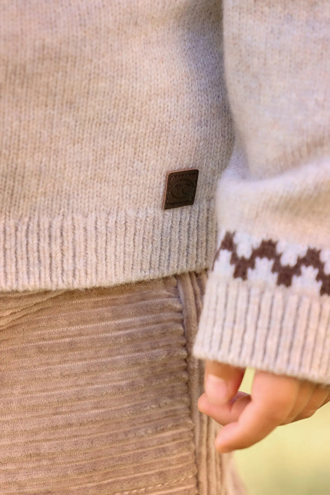 Blue Almonds Ltd Baby Boys Sky Blue Marl Sweatshirt & Mocha Trousers Set Tartine et Chocolat