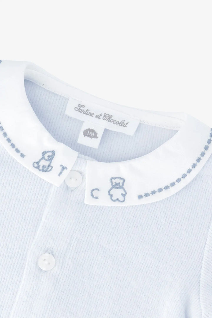 Blue Almonds Ltd Baby Boys Sky Blue Romper Tartine et Chocolat