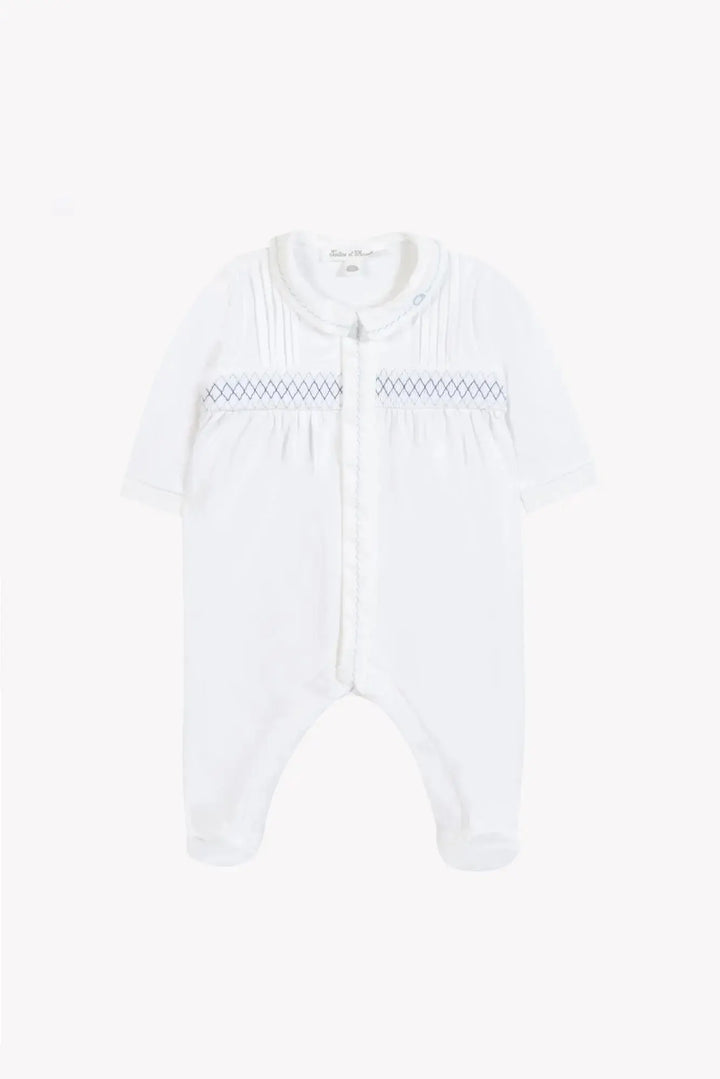 Blue Almonds Ltd Baby Boys Pyjamas - White Tartine et Chocolat