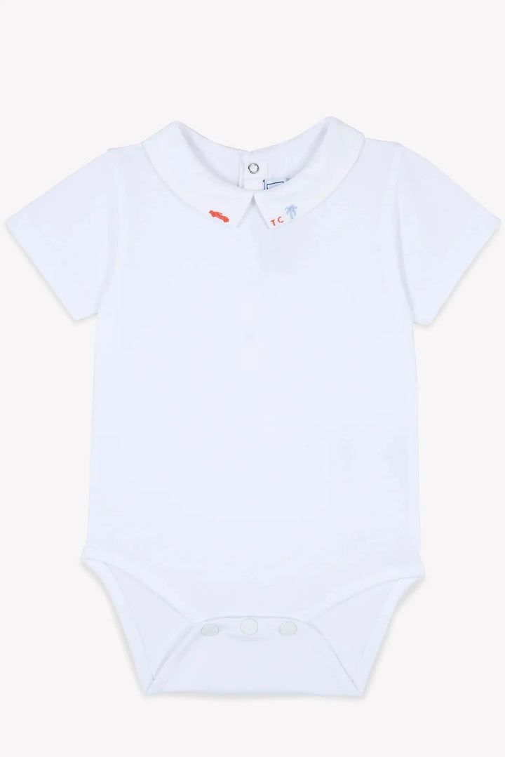 Blue Almonds Ltd Baby Boys Striped Apple-Red Dungaree Set Tartine et Chocolat