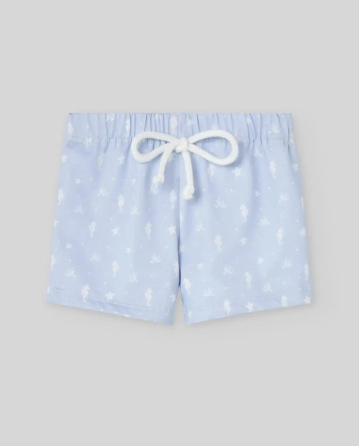 Blue Almonds Ltd KNIT NEWBORN BOY SWIMSUIT BAO V26 - Chalk Blue Paz Rodriguez