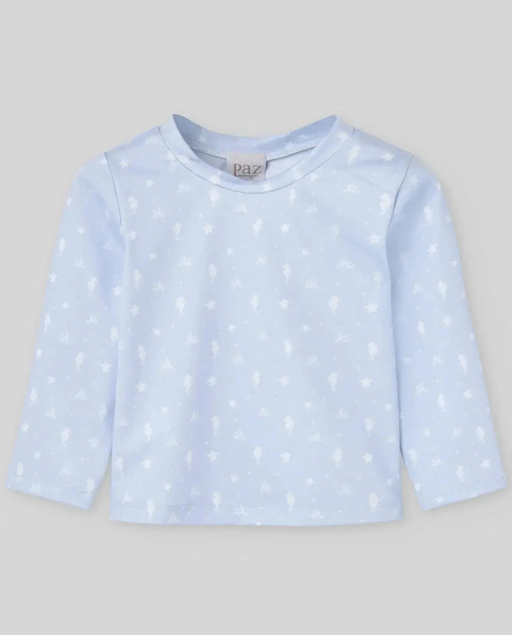 Blue Almonds Ltd KNIT NEWBORN T-SHIRT BAO V26 - Chalk Blue Paz Rodriguez