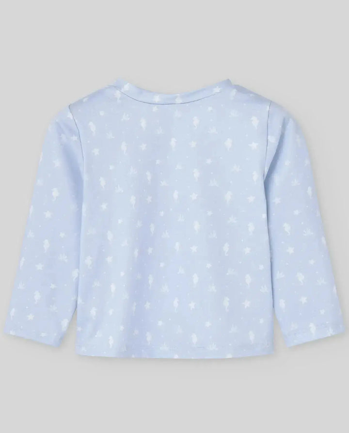 Blue Almonds Ltd KNIT NEWBORN T-SHIRT BAO V26 - Chalk Blue Paz Rodriguez