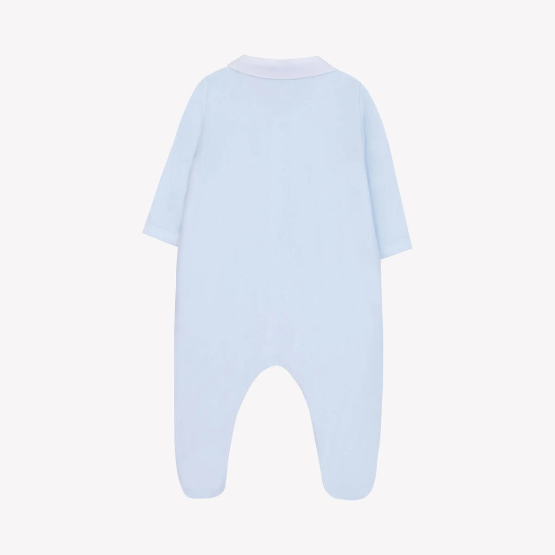 Blue Almonds Ltd Baby Boys Velour Cotton Blue Babygrow Tartine et Chocolat