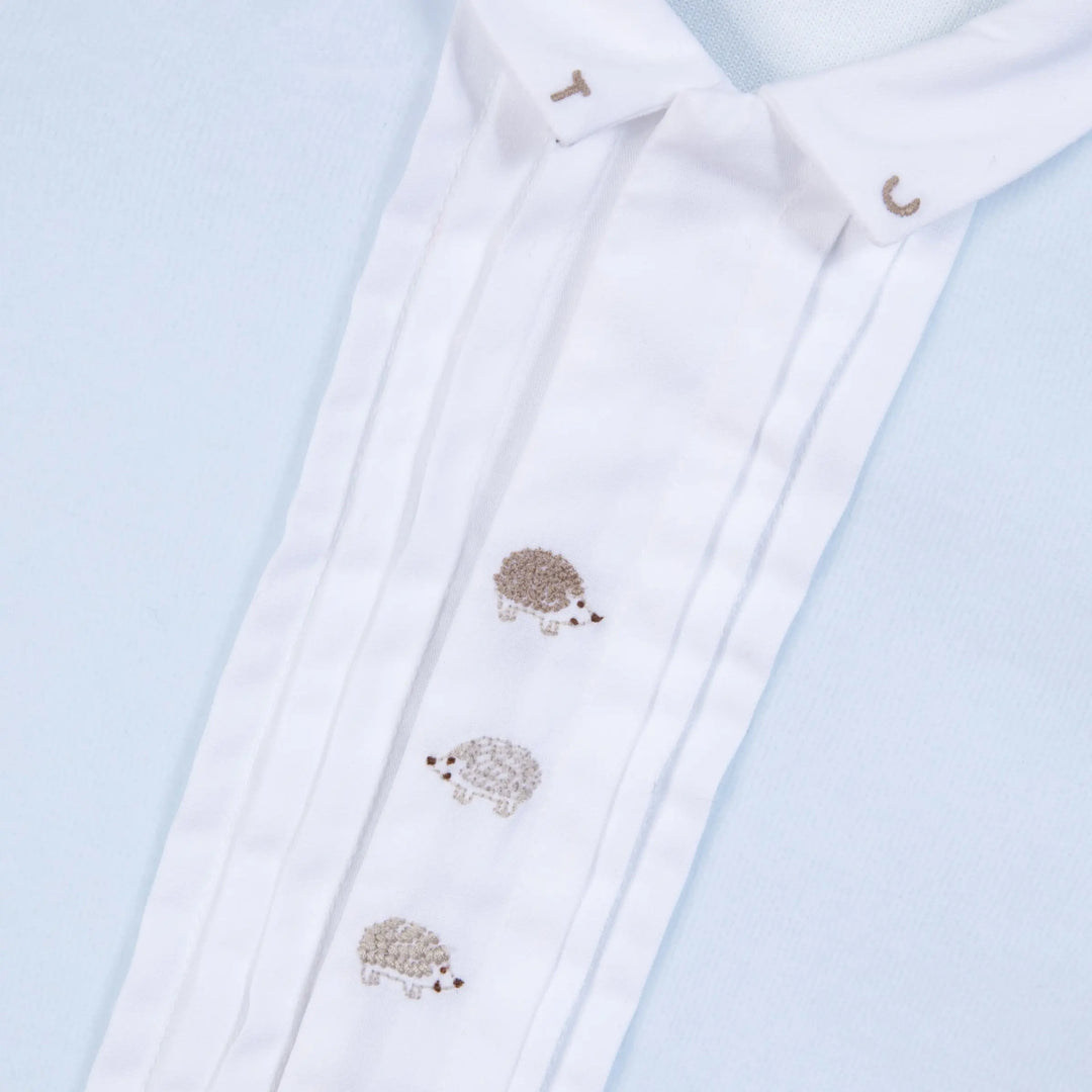 Blue Almonds Ltd Baby Boys Velour Cotton Blue Babygrow Tartine et Chocolat