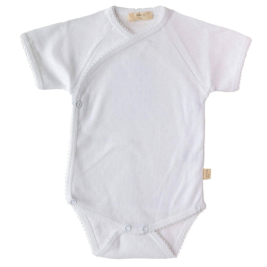Baby Boys & Girls short sleeved bodysuit - white