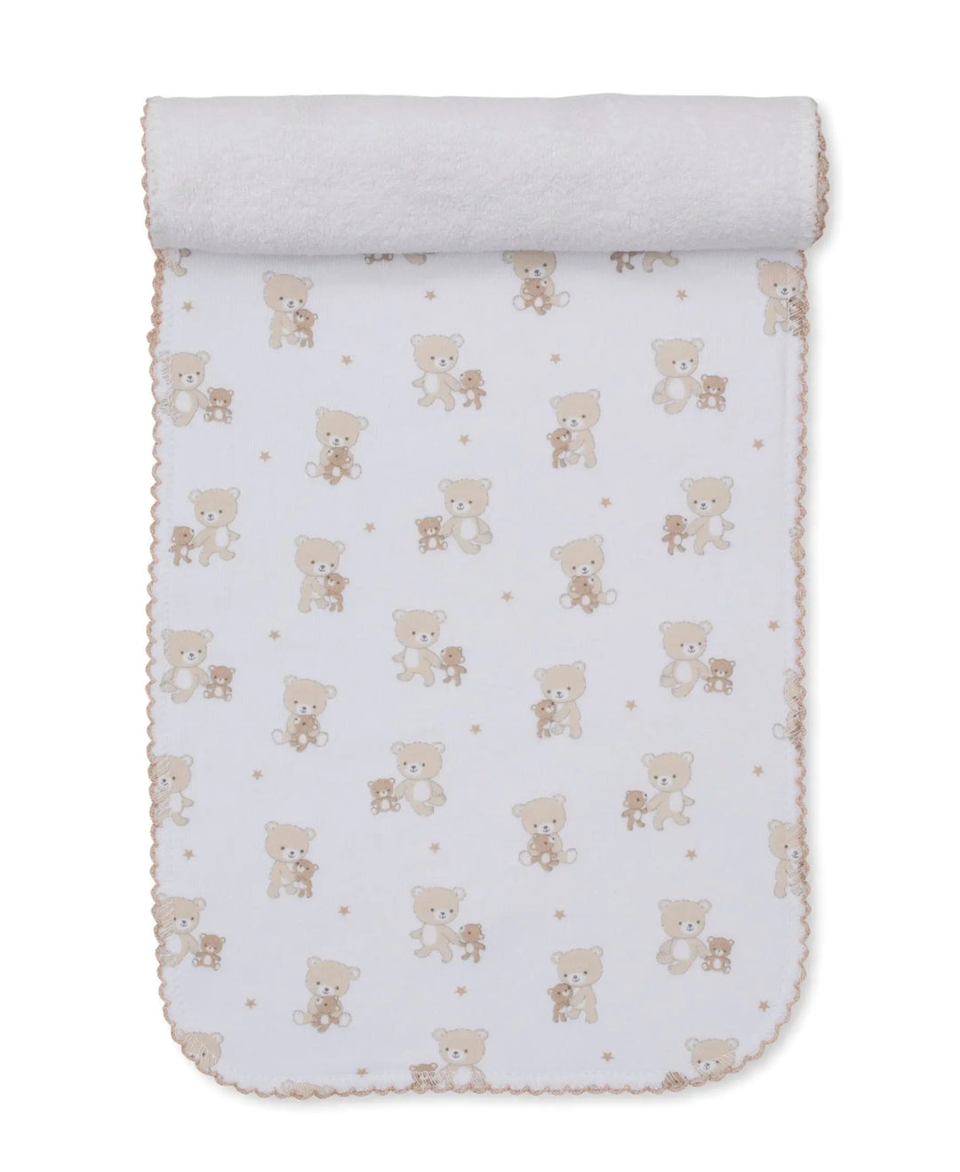 Blue Almonds Ltd Baby Burp Cloth - Teddy Bear Love Kissy Kissy