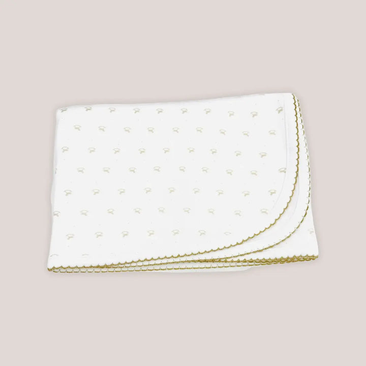 Blue Almonds Ltd Baby Embroidered Blanket - Beige Rocking Horse Blue Almonds X Lyda Baby