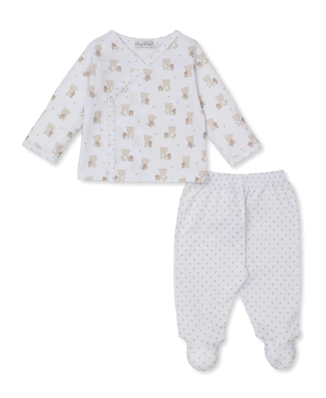 Baby Footed Pant Set- Teddy Bear Love