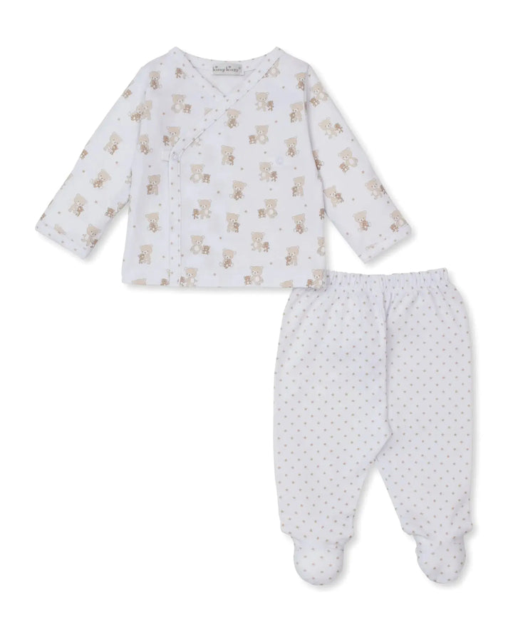 Baby Footed Pant Set- Teddy Bear Love