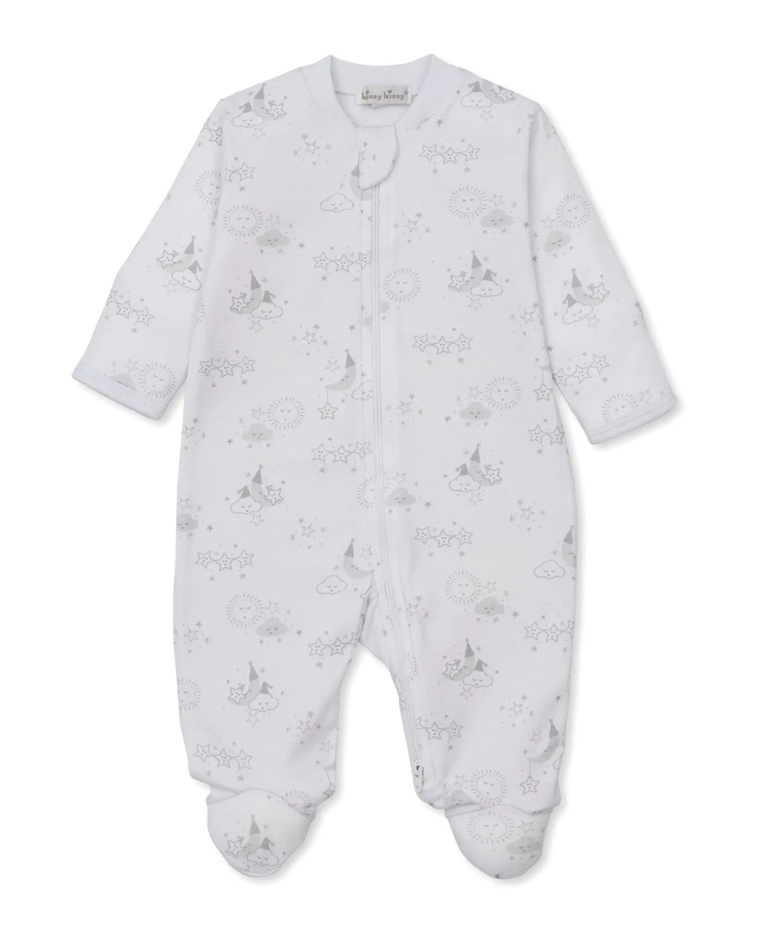 Blue Almonds Ltd Baby Footie with Zip - Nightfall Kissy Kissy