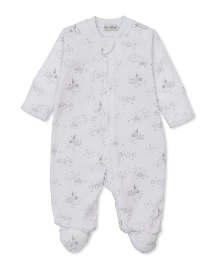 Blue Almonds Ltd Baby Footie with Zip - Nightfall Kissy Kissy