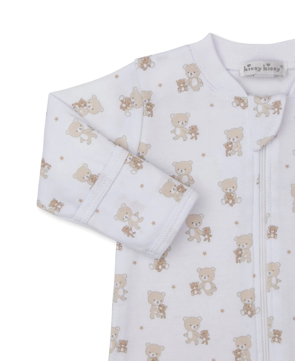 Baby Footie with Zip - Teddy Bear Love